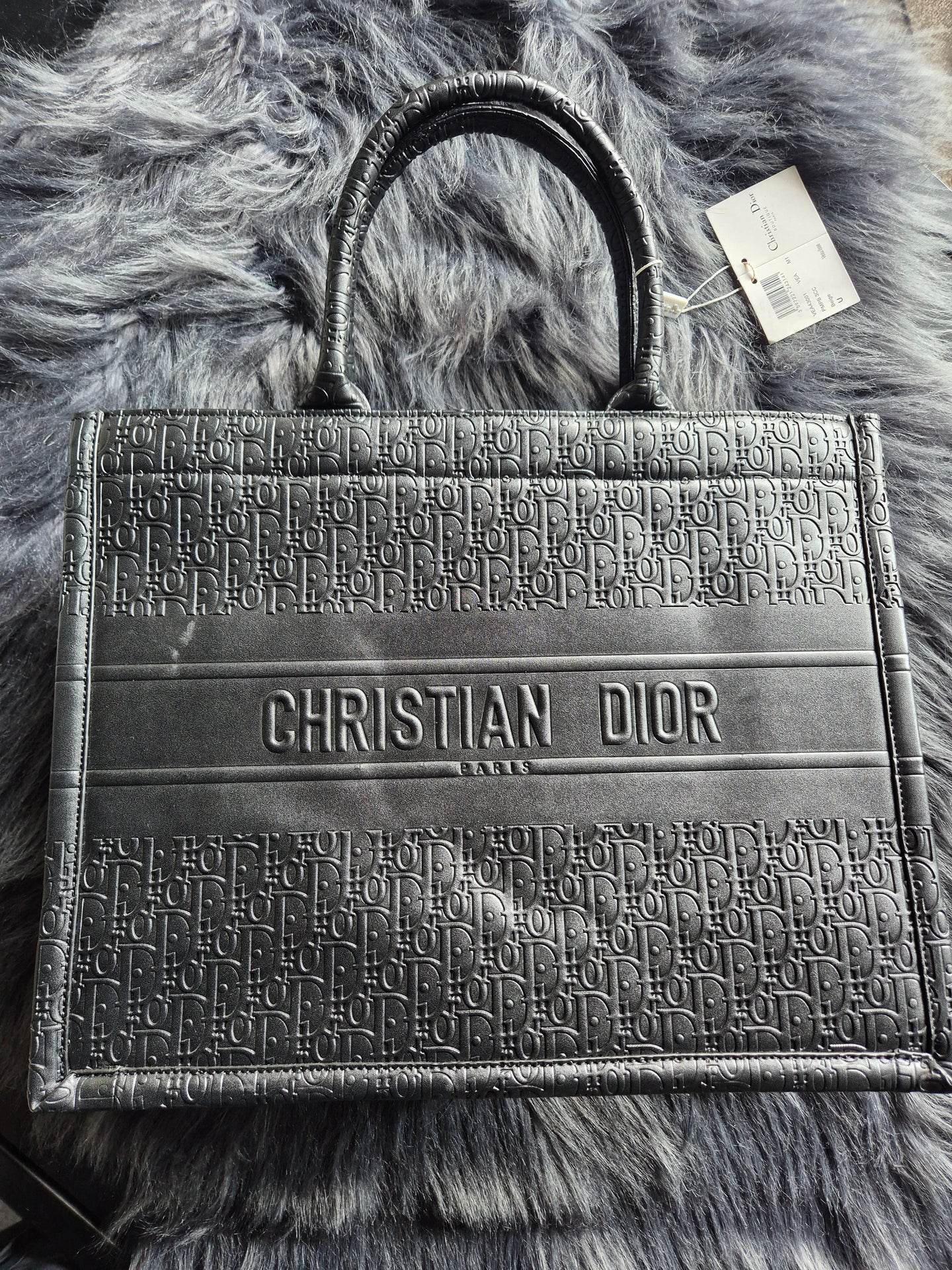 DAMES TASSEN Dior Book Tote Black on Black
