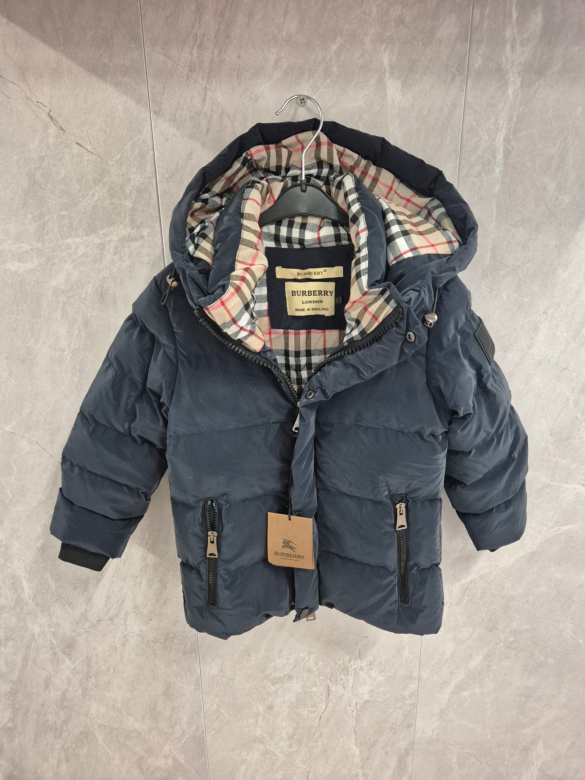KIDS BURBERRY Jas Blauw