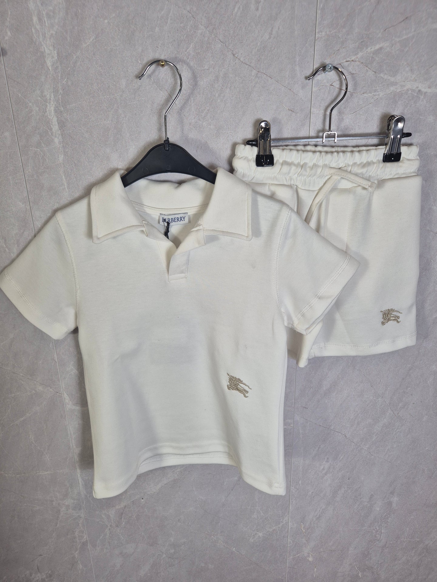 KIDS ZOMERSET BURBERRY KRAAG WIT