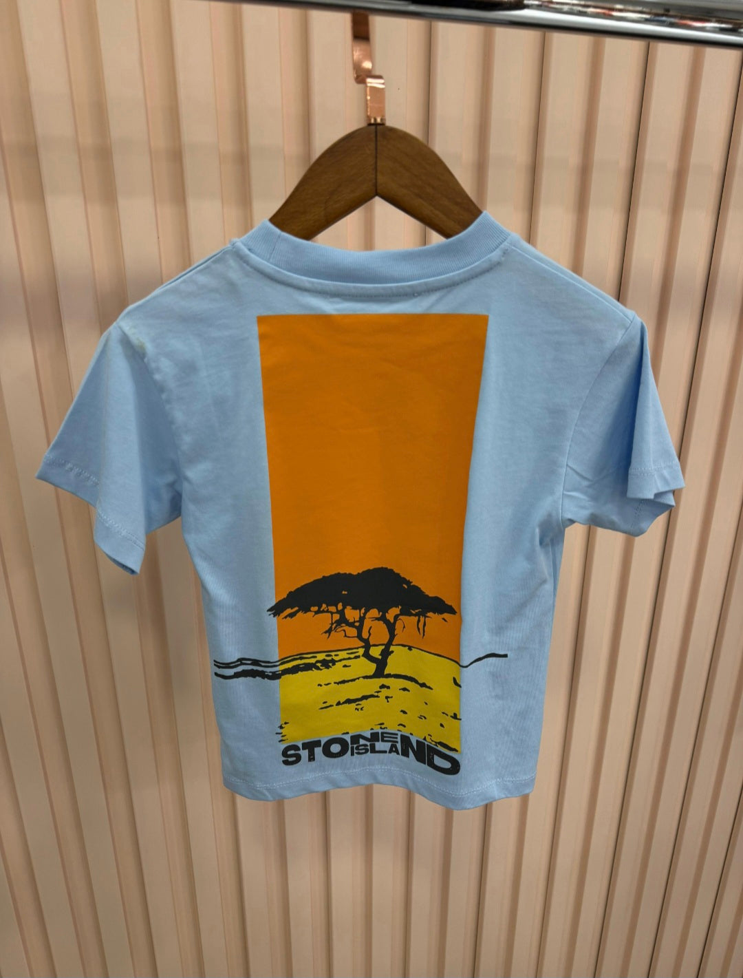 KIDS T-SHIRT STONE ISLAND PALM BLAUW