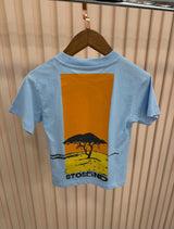 KIDS T-SHIRT STONE ISLAND PALM BLAUW
