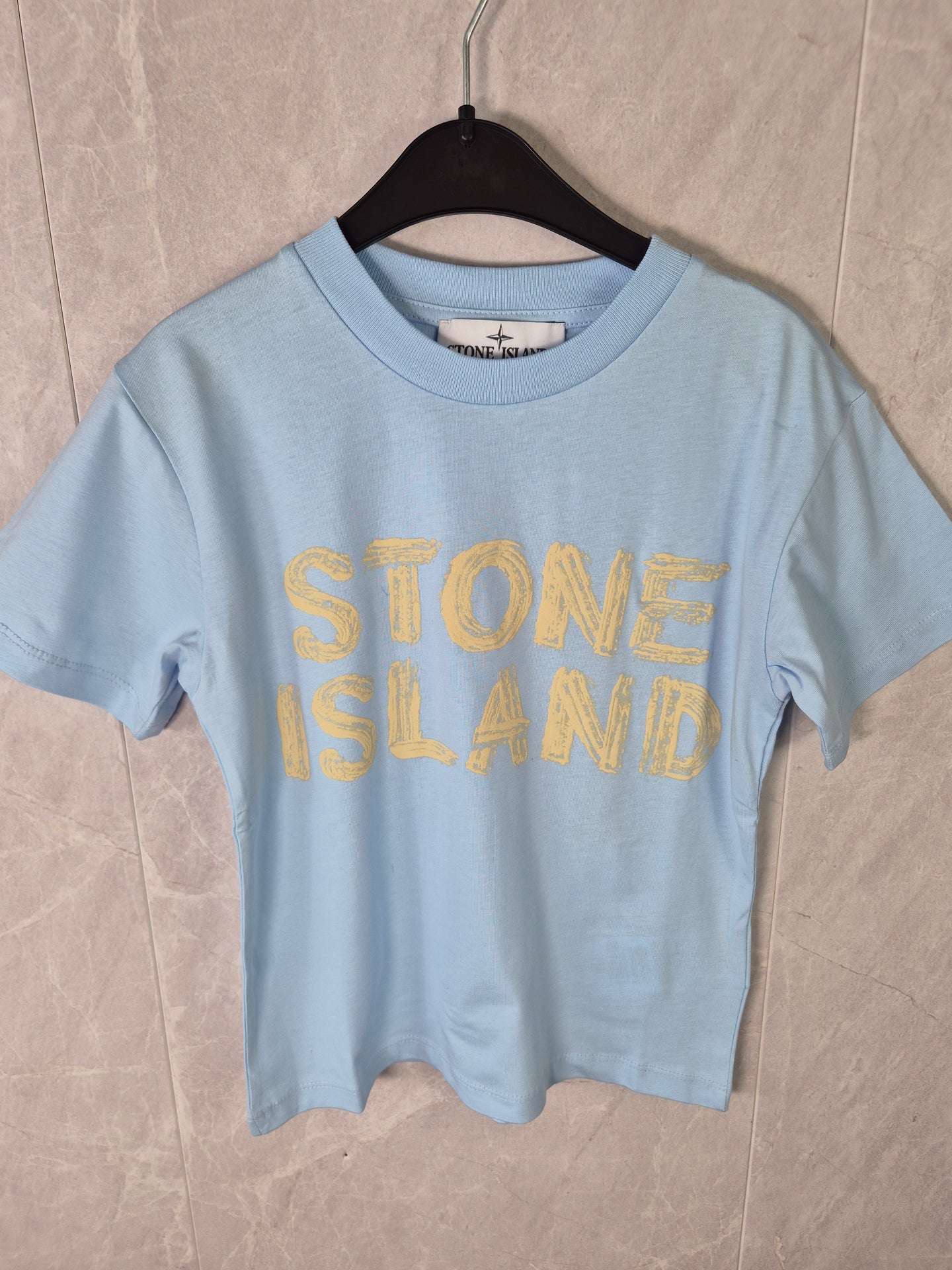 KIDS T-SHIRT STONE ISLAND LICHT BLAUW