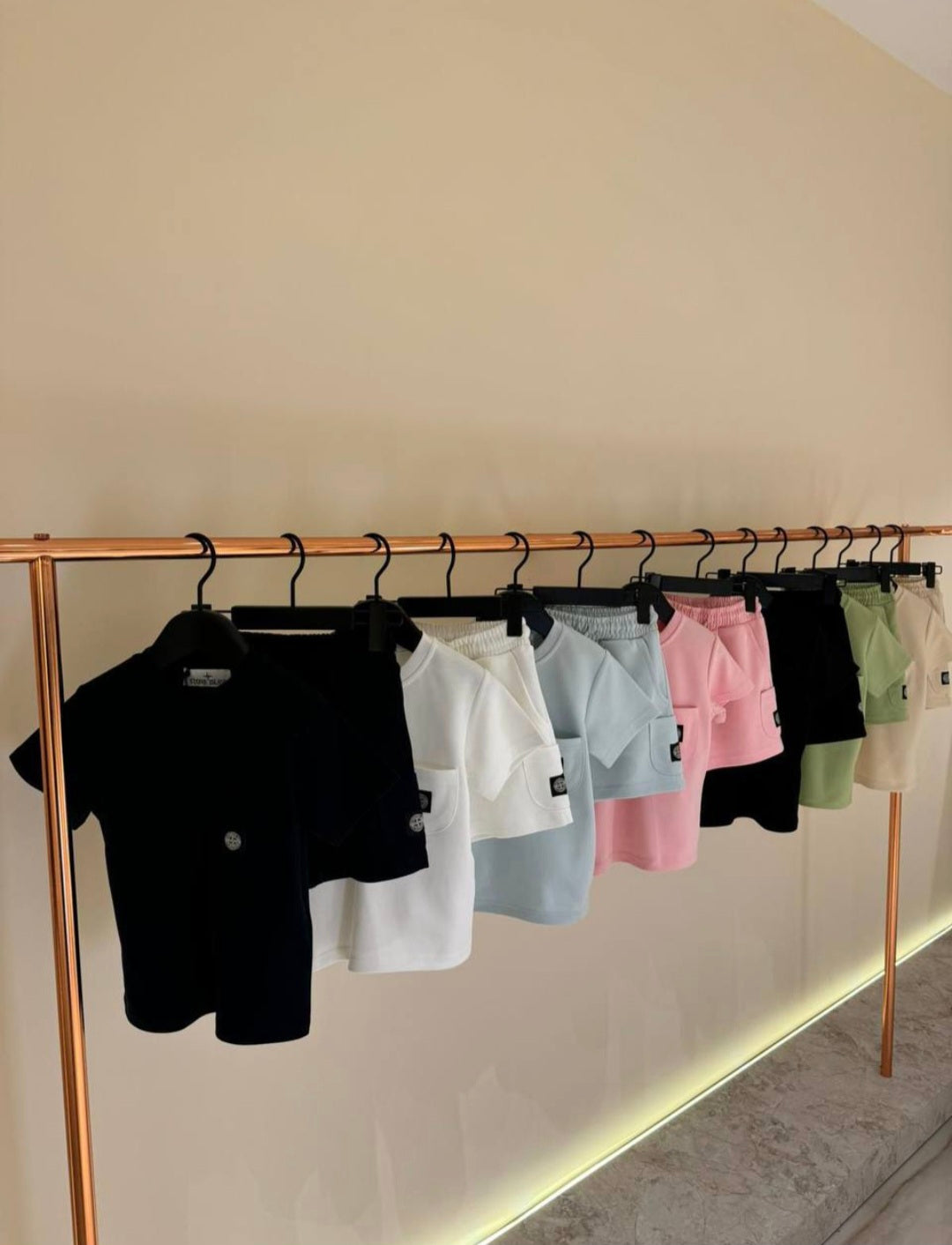 ZOMERSET Kids Stone Island Logo Arm Beige