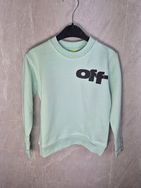 KIDS TRUI OFF-WHITE MINTGROEN