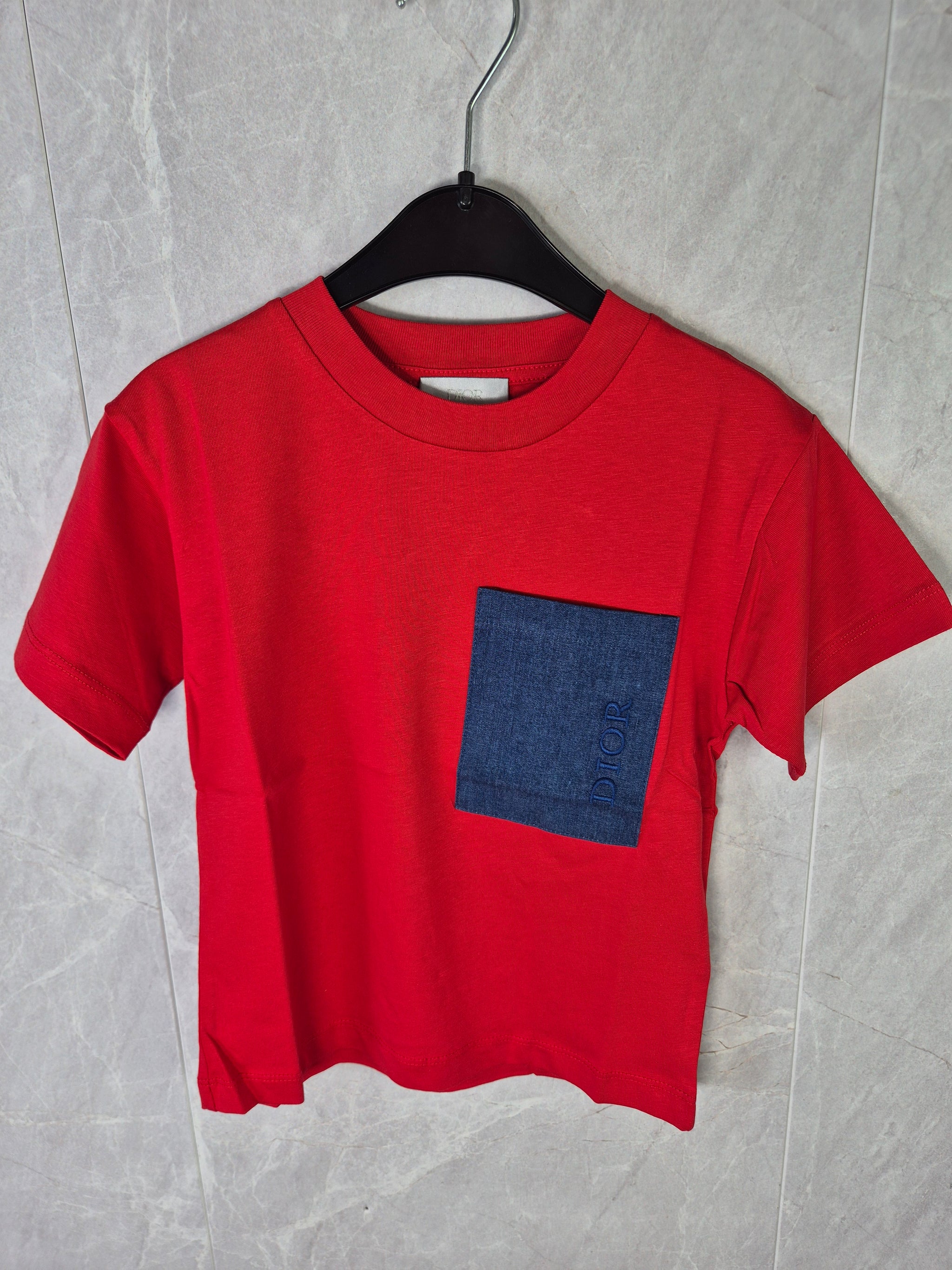 KIDS T-SHIRT DIOR ZAKJE ROOD