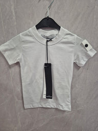 KIDS T-SHIRT STONE ISLAND WIT BADGE
