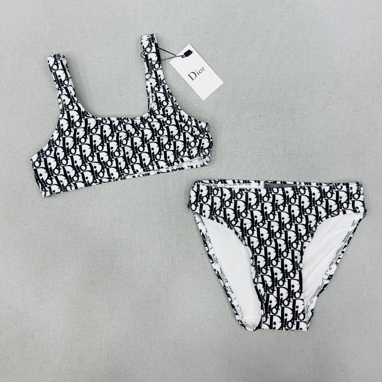 KIDS ZWEMBIKINI'S DIOR ZWART/WIT
