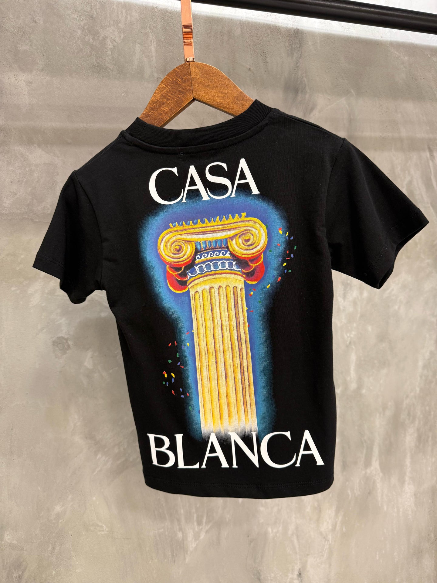 KIDS T-SHIRT CASA BLANCA Zwart Pilaar