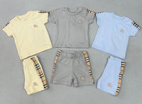 NEWBORN Set Burberry Logo Borst Beige