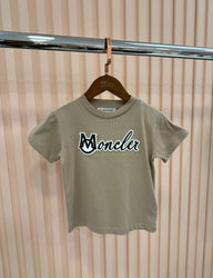 KIDS T-SHIRT MONCLER BORDUUR BEIGE