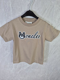 KIDS T-SHIRT MONCLER BEIGE BORDUUR