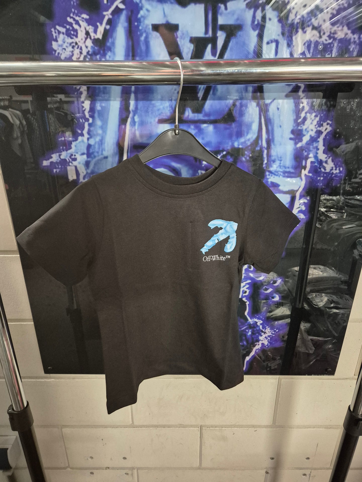 KIDS T-SHIRT OFF-WHITE ZWART X BL
