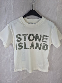 KIDS T-SHIRT STONE ISLAND WIT