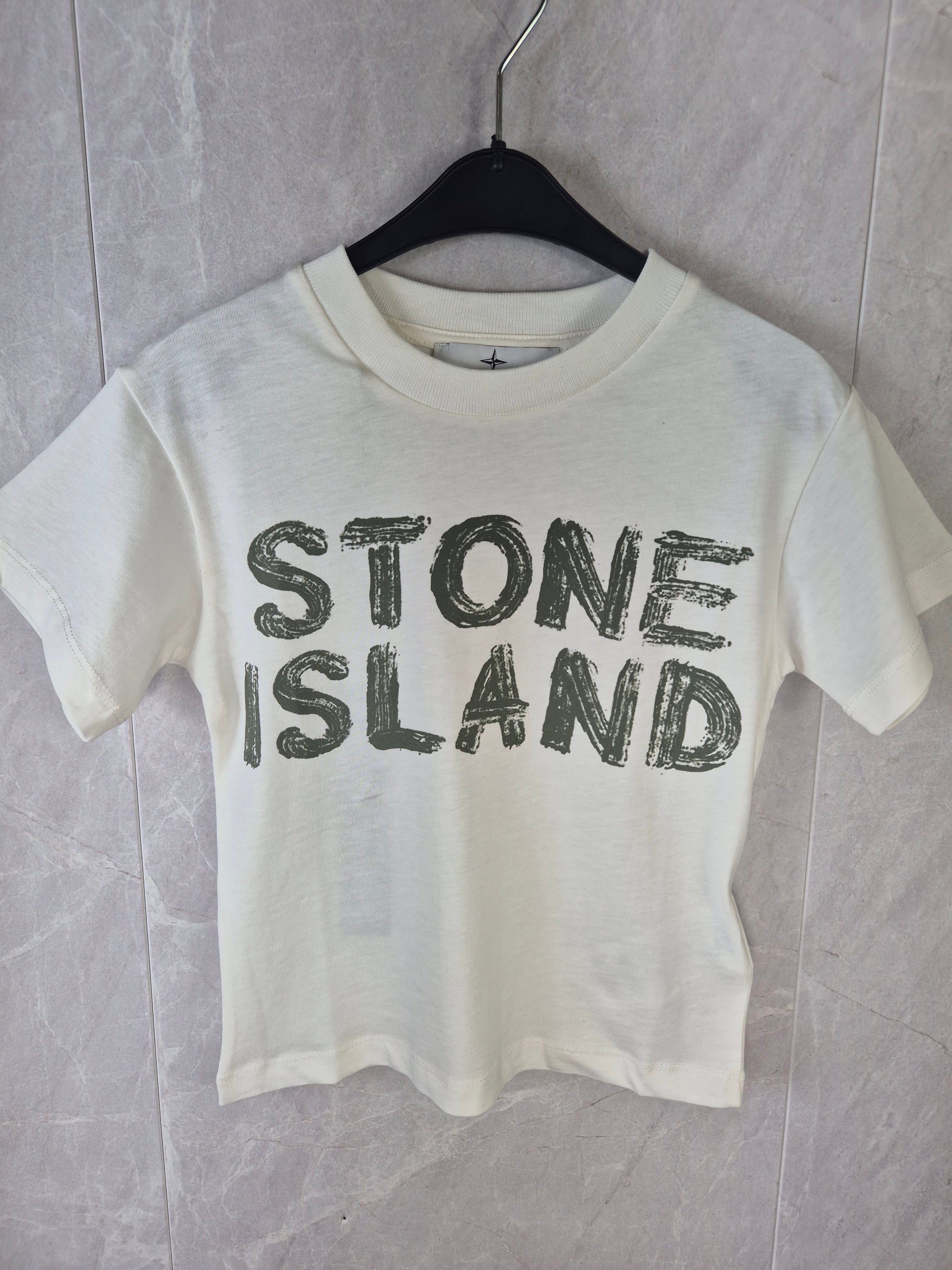 KIDS T-SHIRT STONE ISLAND WIT