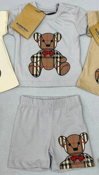 NEWBORN Set Burberry Grote Beer Grijs