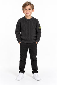 KIDS TRUIEN TRIKO STONE ISLAND ZWART