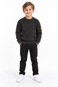 KIDS TRUIEN TRIKO STONE ISLAND ZWART