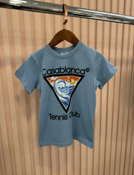 KIDS T-SHIRT CASABLANCA GOLF BLAUW