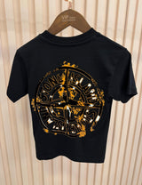 KIDS T-SHIRT STONE ISLAND PALM ZWART