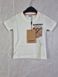 KIDS T-SHIRT BURBERRY WIT ZAKJE