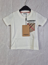 KIDS T-SHIRT BURBERRY WIT ZAKJE