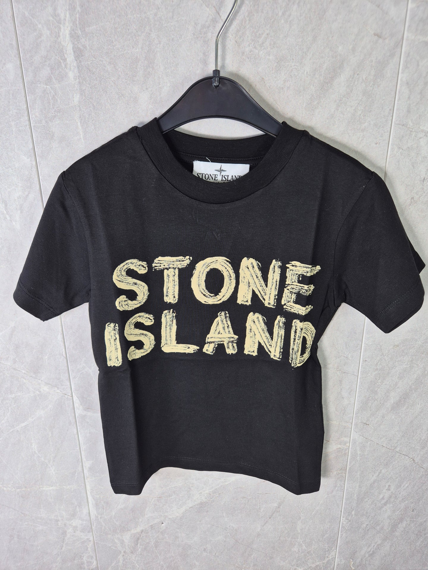 KIDS T-SHIRT STONE ISLAND ZWART