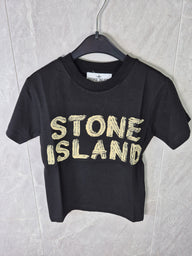 KIDS T-SHIRT STONE ISLAND ZWART