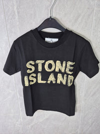 KIDS T-SHIRT STONE ISLAND ZWART